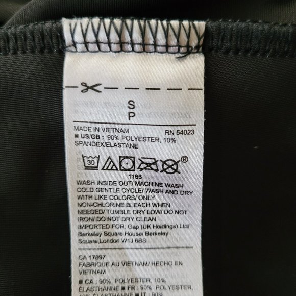 Gap Blouse Black Women  Size Small Polyester Short Sleeve - Picture 7 of 8